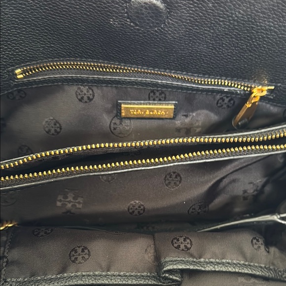 Tory Burch Black and Gold Shoulder Bag with Chain Strap - Picture 3 of 6